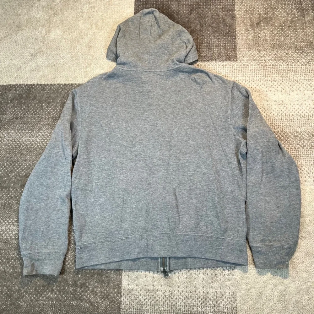 Vintage Polo Ralph‎ Lauren Mens Full Zip Hoodie Gray Pony Size Large